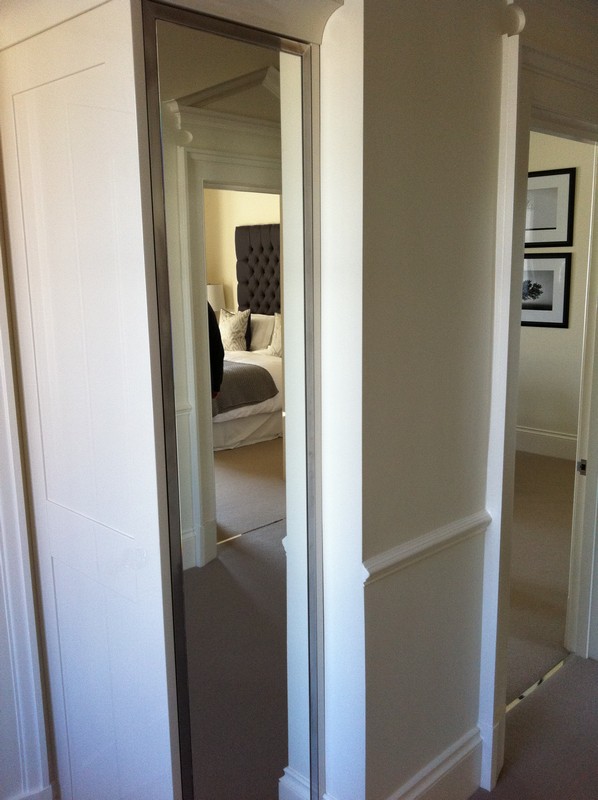 Full-length wardrobe mirror fitted in Acton home