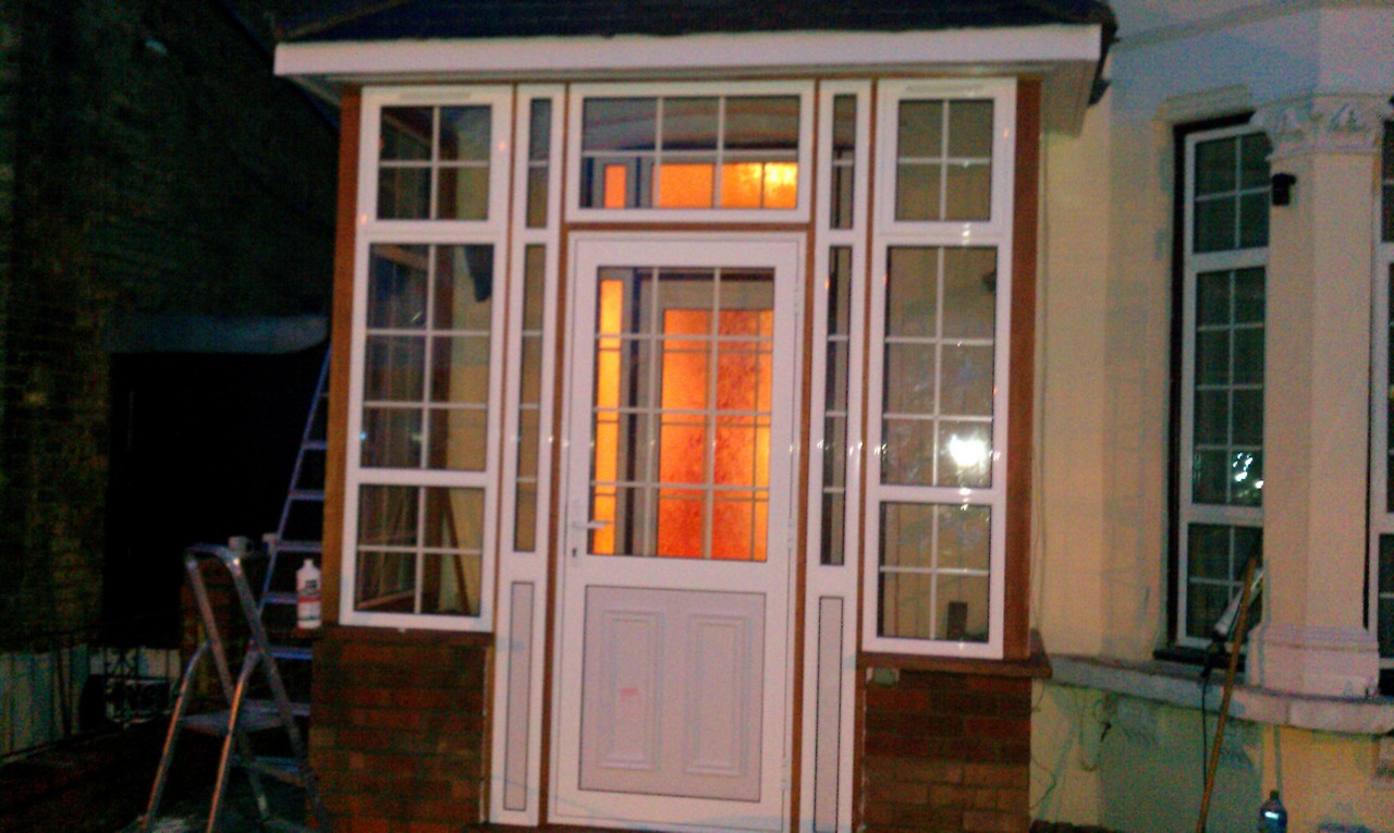 uPVC porch with Georgian bar glazing installed in Acton